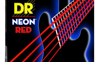 DR Neon Hi-Def RED Medium 5-String Electric Bass Strings (45-125)