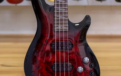 Schecter Omen Elite-4 Bass Guitar (Black Cherry Burst)